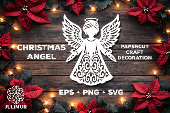 Download Christmas Angel Papercut SVG - Paper Collection