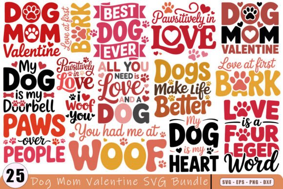 Download Dog Mom Valentine SVG Bundle Cut File - Valentine svg Collection