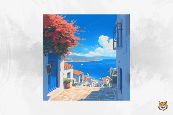 Download Seaside Greece Wallpaper Background - Paper Collection