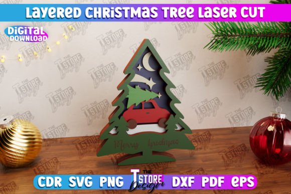 Download Layered Christmas Tree | 3D Design | CNC - Premium Resources