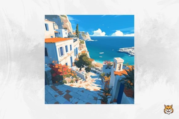 Download Seaside Greece Wallpaper Background - Paper Collection
