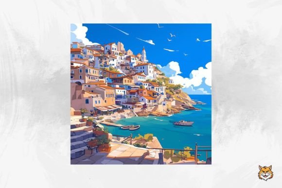 Download Seaside Greece Wallpaper Background - Paper Collection