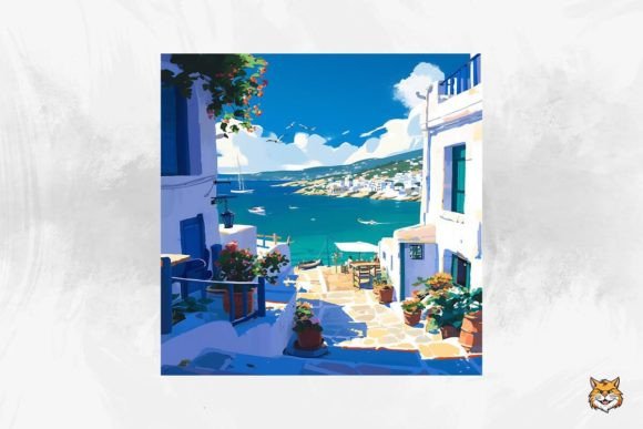 Download Seaside Greece Wallpaper Background - Paper Collection
