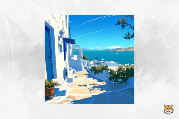 Download Seaside Greece Wallpaper Background - Paper Collection