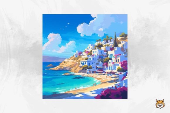 Download Seaside Greece Wallpaper Background - Paper Collection