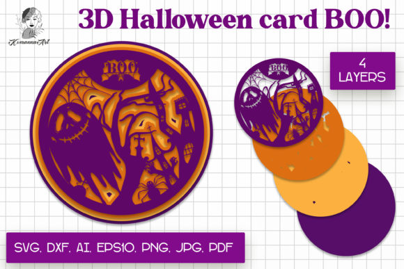 Download Card Paper Craft, Halloween Card SVG, 3d - Paper Collection
