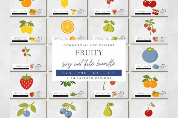 Download Fruit Papercraft SVG Cut Files, Layered - Paper Collection