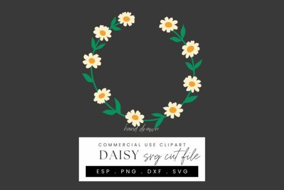 Download Daisy Wreath Papercraft SVG Cut File - Paper Collection