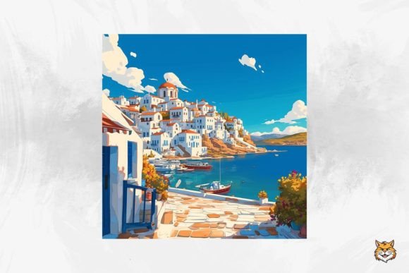 Download Seaside Greece Wallpaper Background - Paper Collection