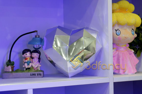 Download 3D Heart Papercraft SVG Free Template - Paper Collection