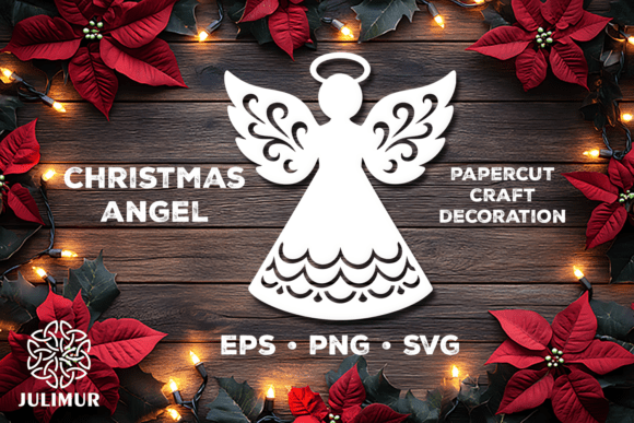 Download Christmas Angel Papercut SVG - Paper Collection