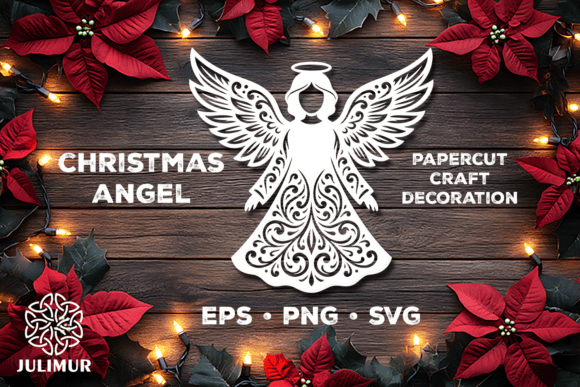 Download Christmas Angel Papercut SVG - Paper Collection
