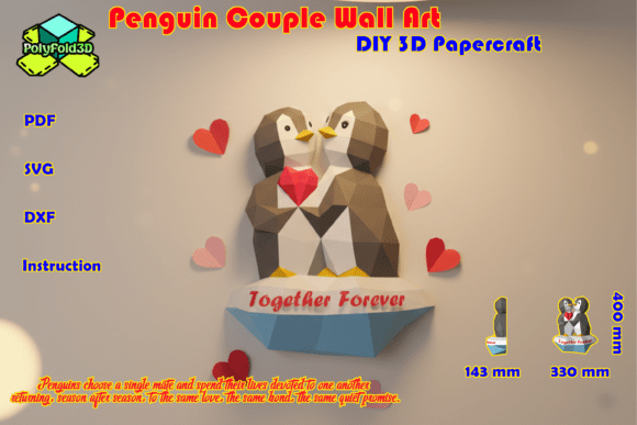 Download Penguin Couple DIY 3D Papercraft - Paper Collection