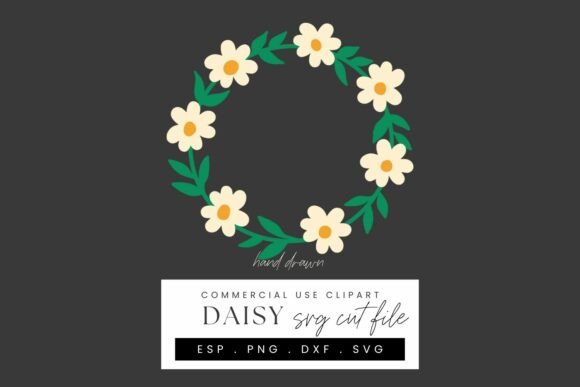 Download Daisy Wreath Papercraft SVG Cut File - Paper Collection