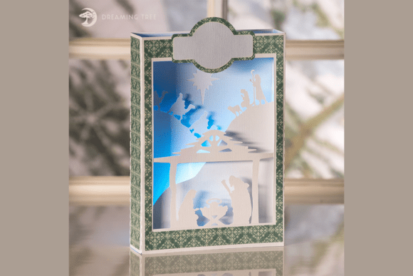 Download Nativity Paperscape Box Card SVG - Paper Collection