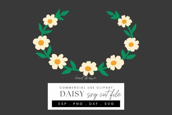 Download Daisy Wreath Papercraft SVG Cut File - Paper Collection
