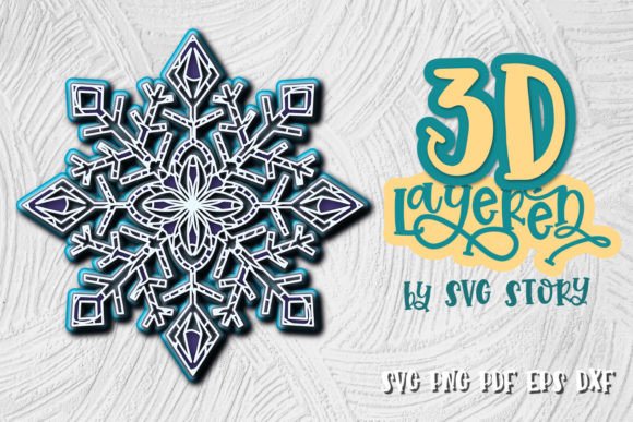 Download 3D Snowflake Layered Christmas Design - Layered christmas design Collection